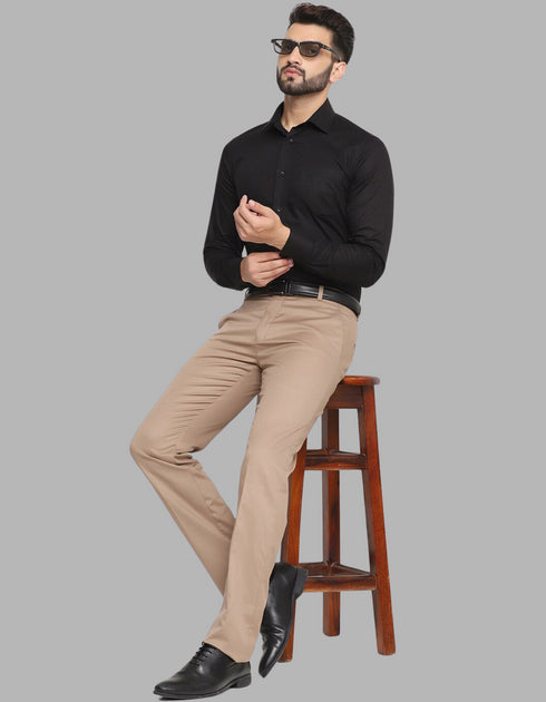 Men's Formal Light Brown Premium Pant Suiting Stuff Export Quality